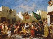 Eugene Delacroix Fanatics of Tangier Sweden oil painting artist